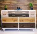 Multiple Front Sideboard and 8-Drawer Dresser with Classic Chester Design - Elegant Wooden Sideboard and Chester Drawer for Versatile Storage. 