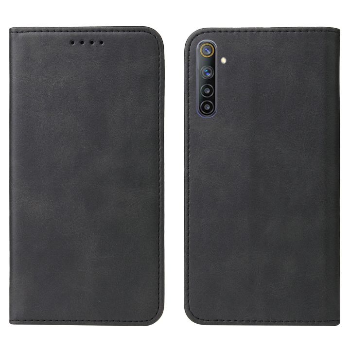 For Realme 6 - Full Protective Premium Soft Leather Front and Back Kickstand Flip Cover Case For Realme 6