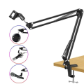 NB35 Extendable Recording Microphone Scissor Arm Stand with Microphone Clip Table Mounting Clamp. 