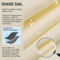 2/3/3.6/5M Waterproof Sun Shade Sail Triangle Canopy Outdoor UV Sunshade Sail for Patio Yard Backyard Garden Lawn Garden Awning. 