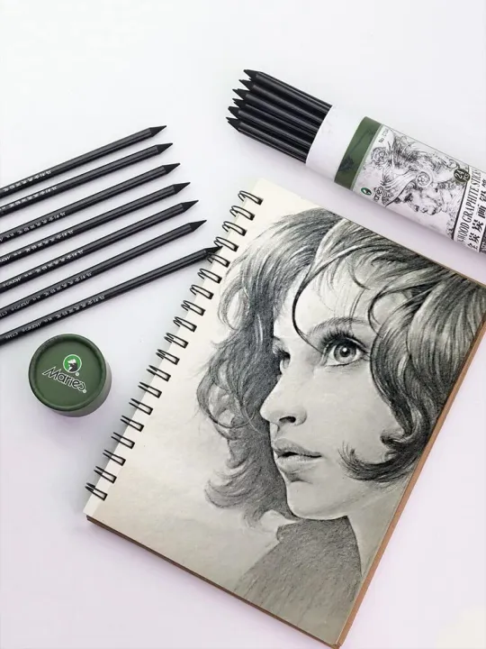 Marie's%20Full%20Woodless%20Carbon%20Non-wood%20Graphite%20Sticks%20Sketch%20Pencils%20-%20Image%203