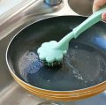 Stainless Steel Long Handle Wire Ball Brush Kitchen Hanging Cleaning Brush Pan Kitchen Dish Handle Washing Tool. 