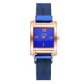 New CCQ Magnetic Buckle Casual Quartz Women's Watch Creative Rose Gold Square Dial All-Match Watch. 