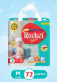 Rocket Premium Diapers All Size ( 1-2, 3, 4, 5, 6 ). 