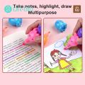 DR BEI Highlighter Pen Heart Bear Hand Account Highlighter Drawing Pen. 
