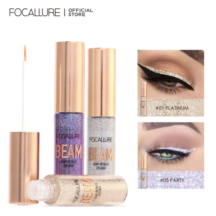 FOCALLURE Glitter Liquid Eyeliner Diamond Eyeshadow Makeup Waterproof 5 Colors Shiny Sequins Eye Shadow Stick Beauty Cosmetics