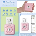Peripage Mini Printer A6 Portable Thermal Printer Pocket Wireless Label Sticky Note Sticker Smart Phone Photo Printer Compatible with Bluetooth USB Connect. 