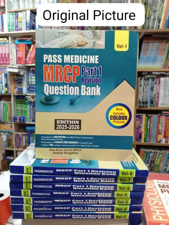 Pass Medicine MRCP Part 1 revison Queston bank New Exam format MRCP United Kingdom 8 Vol Of Book