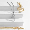 High Quality Gold Chain Stainless Steel Necklace Fashion Women Cute Snake Pendant Neckalce Wholesale. 