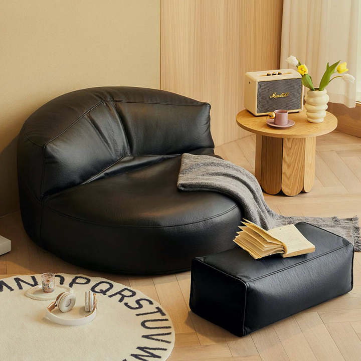Loaf Leatherite Bean Bag with Footrest