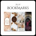 Alif Bookmarks | Set of 4 | Inspired by Alif novel | Aesthetic Bookmarks | Bookmarks for Urdu Novels, English Books and Quran | Gift Idea | Trendy and Unique Bookmarks. 