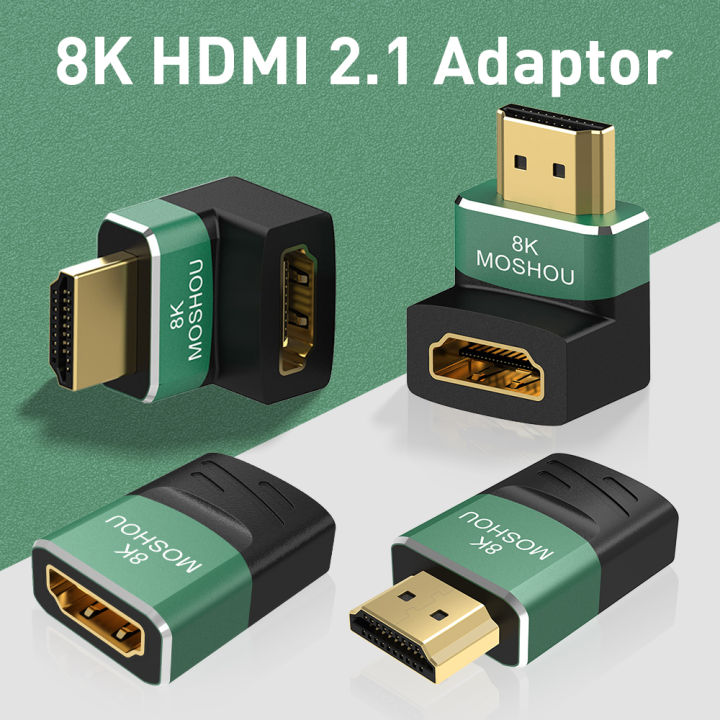 Poppies Muoe MOSHOU 8K HDMI 2.1 Cable Adapter Male to Female Cable Converter for HDTV PS4 PS5 Laptop 4K HDMI Extender Female to Female