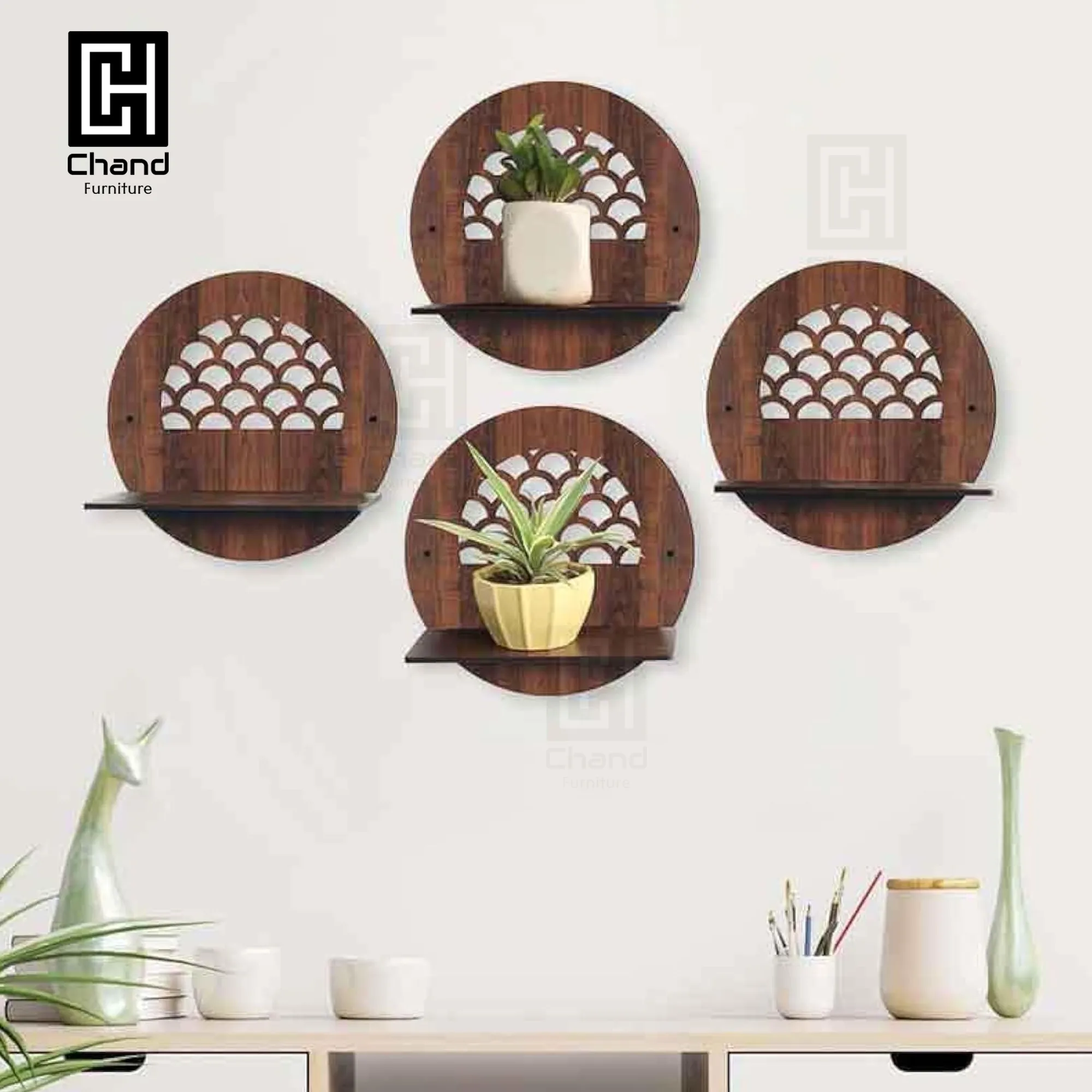 Wall Mounted Shelf for Living Room Stylish MDF