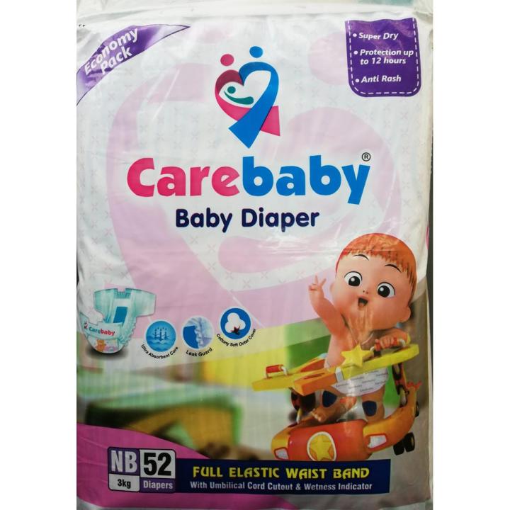 Care Baby Diapers Size-1 New Born 3KG (52 Pcs Pack)