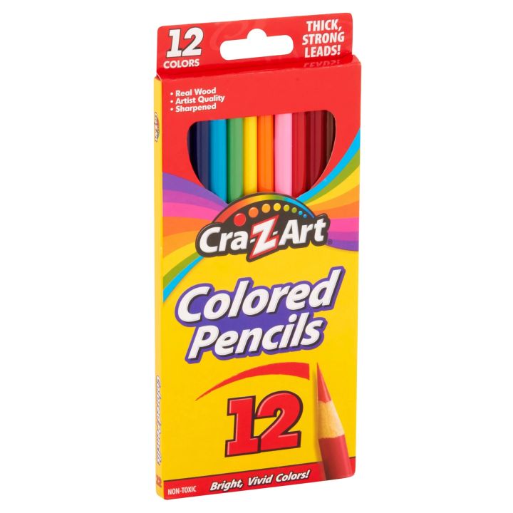Cra-Z-Art Colored Pencils, 12 Count, Beginner Child to Adult, Back to School Supplies