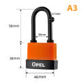 Waterproof And Dustproof Pvc Shell Lock Outdoor Full Copper Core Plastic Lock. 