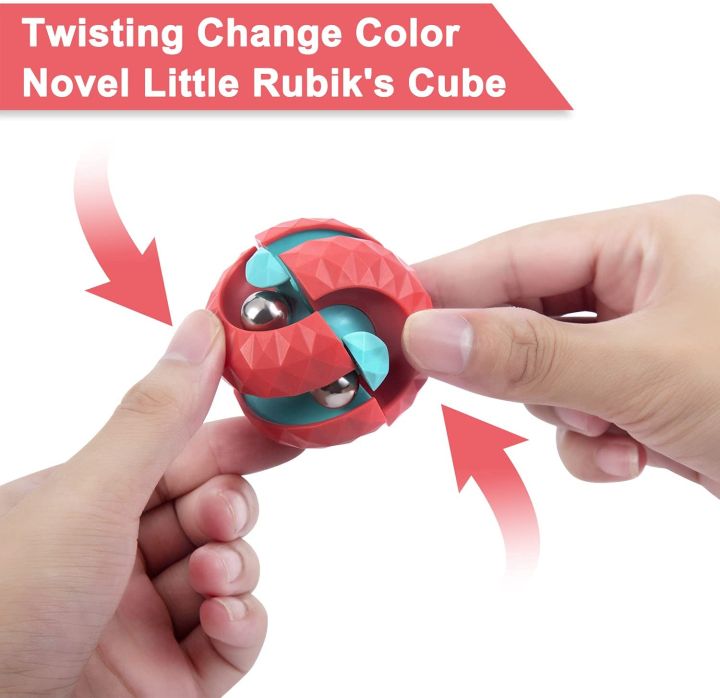 Creative Antistress Orbit Ball Toy Stress Relief Pinball Gyro Cube Maze Track Ball Puzzle Games Fidge t Toys Puzzle Ball (Random Color 1Pc