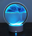 RGB 16 Colors Led Sandscape Lamp, Sandscape Painting, Moving Sand Art, 3D Moving Sand Mountain Lamp With Metal Stand, Hourglass Sand Timer, Sand Lamp, Flow 3D Glass Round Hourglass Painting, Showpiece, Home Decoration By EC Mart. 