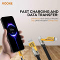 VOOXE 4-in-1 65W Fast Charging Magnetic Cable | USB-A to Type-C & iPhone, Type-C to Laptop | Nylon Braided, Multi-Purpose Data Cable. 