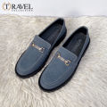 Travel Collection - Suede Chunky Loafers - Best Quality Loafer Shoes for Men - Gray Color. 