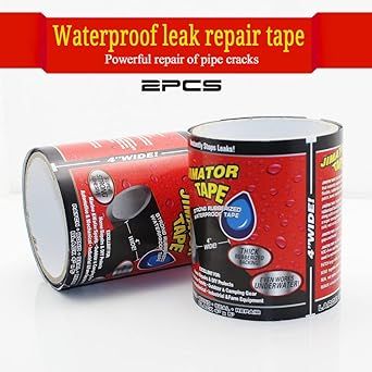 4inch wide Fix Leaks Instantly with Super Strong Waterproof PVC Tape - Self Adhesive and Insulating!