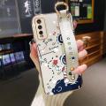 YIWESAN For vivo Y20s Case With Wristband New Design Phone Case For Girl Women Thin Pattern Fashion Astronaut Shockproof Plating Silicone Casing Full Cover SoftCase Protection Cases. 