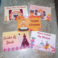 PACK OF 10/8/4/2 Customized Wedding Props in Various Themes, Mehndi/Mayoun/Dholki Props, Customized props, Photo Booth Prop for girls. 