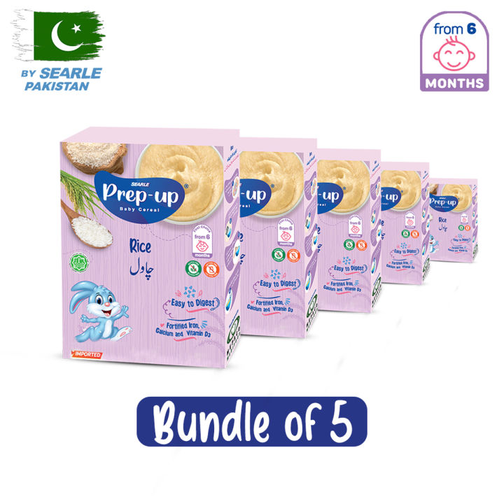 Pack of 5 Prep-Up Baby Cereal - Rice - 175g