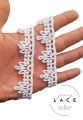 2.5 Yard White Milky Cotton Lace - Elegant 1" wide lace for dresses, dupattas, and DIY projects.. 
