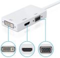 Mini DisplayPort (Thunderbolt Port) Cable, 3 in 1 Mini DP to HDMI + VGA + DVI Converter Adapter Cable, Supports Full HD1080P for MacBook, MacBook Air, iMac, Microsoft Surface Pro 1 2 3. 