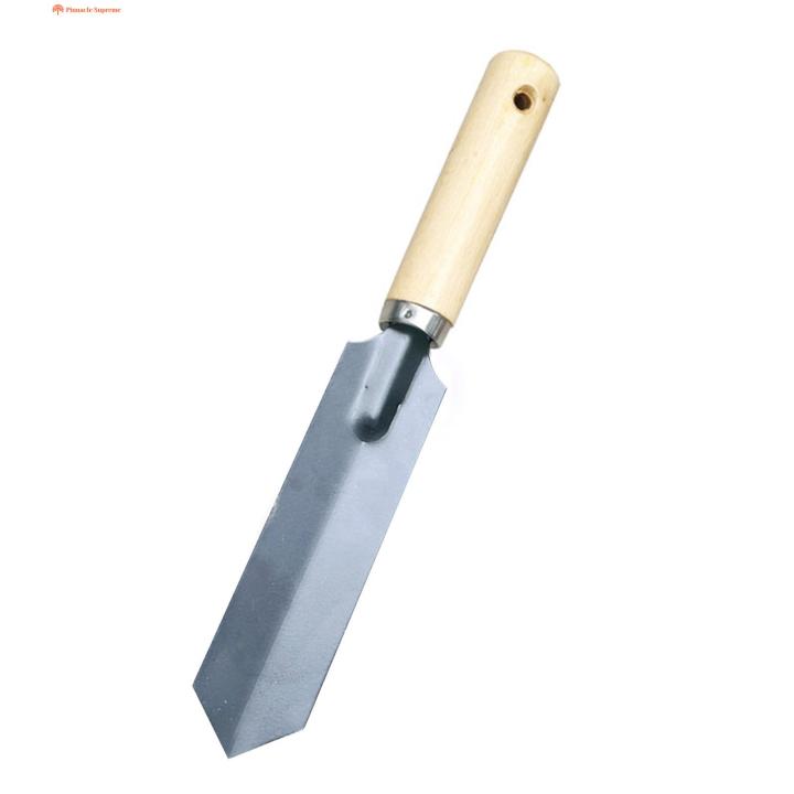 Efficient Soil Loosening Tool Premium Wood Handle Garden Shovel for Planting Weeding Durable Steel Spade Trowel for Soil Loosening Collection Garden Shovel with Diamond-shaped Head