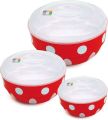 Lavena Pack Of 3 Pcs Plastic Storage Bowl Boxes Set With Air Tight Lid. 