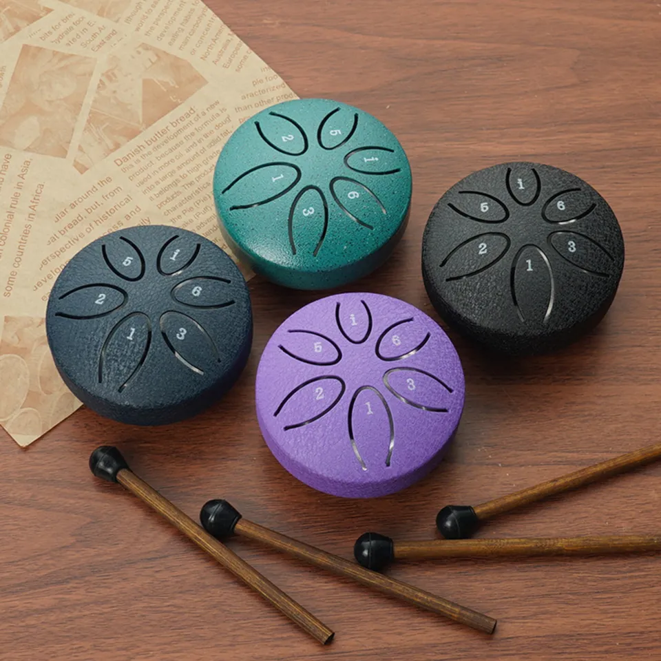 Tambour De Pluie (Rain Drum) Extérieur – 6 Notes, Acier, 3 Pouces – Instrument De Méditation Et Relaxation
