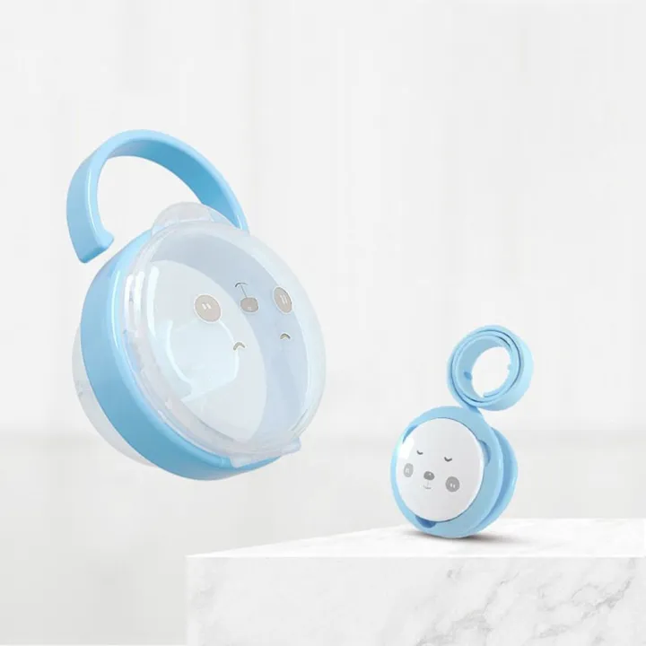 Baby Pacifier Storage Container Portable Safety Cute Pacifier Storage Box Plastic Panda Soother ...