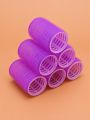 6pcs pack cling hair roller | plastic curlers | plastic hair roller | hairdressing curlers | hair design | hair beauty | hair curling | hair style | hair accessories. 
