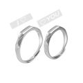 Light Sculpted I Love You Rings For Couples. 