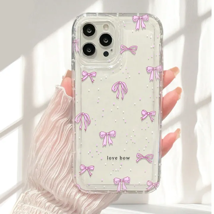 Colorful%20Bow%20Print%20Clear%20Case%20For%20iPhone%2014%2013%2012%2011%2015%20Pro%20Max%20SE%20XR%20X%20XS%207%208%20Plus%20SE%202%20Transparent%20Tpu%20Shockproof%20Phone%20Cover%20-%20Image%202