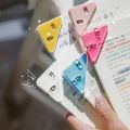 Paper Clip Triangle Corner Clips Kawaii Page Holder File Index Photo Clamp Korean Stationery Office School Desk Organizer. 