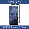 Vivo Y51 Full Black 9D/5D/10D/11D/6D Tempered Glass Screen Protector Edge to Edge Full Glue Premium Quality Film For Vivo Y51. 