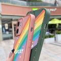 dienya Case For Infinix Hot 10T Case Fashion Lucky Rainbow Thin Shockproof Square Edge Silicone Casing Full Lens Cover Camera Protect Cases Softcase. 