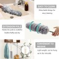 AL-MEHRAN  Microfiber Feather Duster, Bendable & Extendable, 100 inches Expandable Handle, Grey (Feather Dusters). 