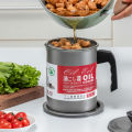 Oil Filter Pot Oil Strainer Pot Stainless Steel Grease Strainer Oil Storage Pot Oil Container Stainless Steel Oiler Tank Container Grease Keeper with Filter Dust Lid Non slip Handle for Frying Oil and Cooking Grease. 