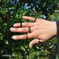 Pack of 10 - Adjustable Finger Rings For Girls - Black colour Attractive Ring Colors for women gift jewelry. 