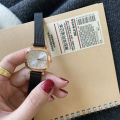 French vintage light luxury black gold small square watch women's ins niche design temperament student versatile mesh belt watch. 