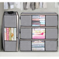 Clothes Storage Bags Organizer with Durable Handle, 43L, Grey. 