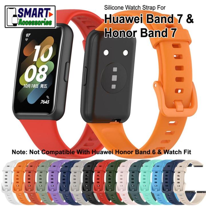 Replacement Silicone Watch Band Strap For Huawei Band 7 Honor Band 7 Not for Band 6 or Watch Fit