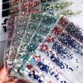 6 Sizes 1.5-5mm Glitter Flat Back Non Hotfix Round Acrylic Diamond Nail Art Rhinestones Gems Decorations Manicure DIY Tips. 
