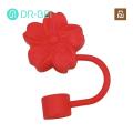 Fly Protection for Straws 10mm Peach Blossom Silicone Straw Cover Cap Keep Straws Clean Safe On-the-go Perfect for Food-grade Silicone Cover. 