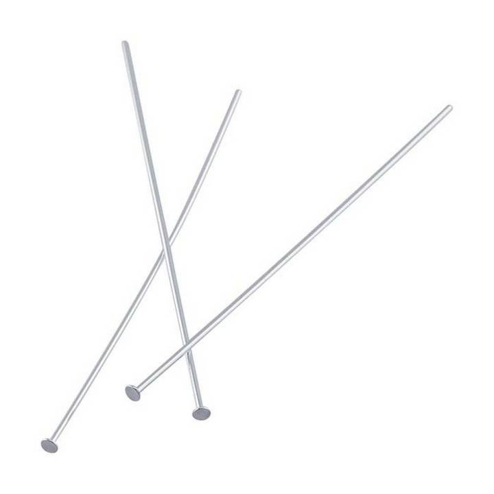 100 Pieces Flat Head Pins Golden Silver Steel for DIY Jewelry making accessories