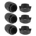 3X Lens Hood Camera Lens Hood EW-63C EW63C for Canon EF-S 18-55mm F / 3.5-5.6 IS STM. 